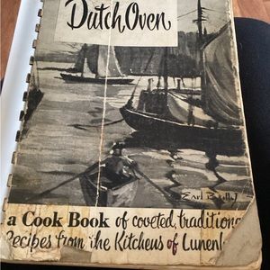 Vintage Cook Book Dutch Oven Lunenburg NS Recipes History Illustration